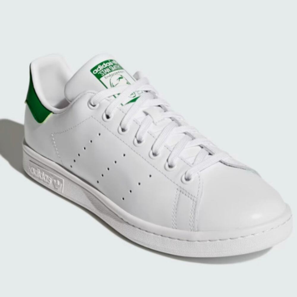Adidas Stan Smith Shoes Cloud White Core White Green Size 7
